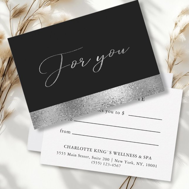 GESCHÄFTSGESCHENKZERTIFIKAT | Modern Silber (BUSINESS GRANT CERTIFICATE | Modern black silver)