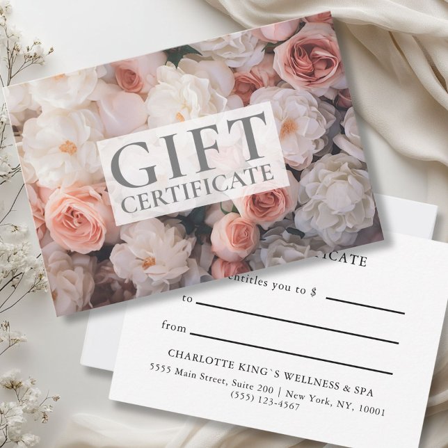 GESCHÄFTSKONTROLLBESCHEINIGUNG | Modern | Floral | (CUSTOM GIFT CERTIFICATE  | Floral |)