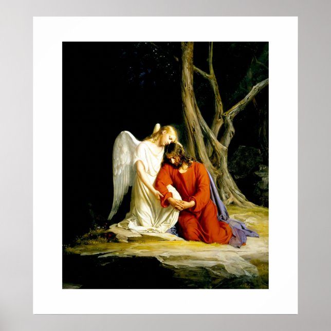 Gethsemane de Carl Bloch. Impressão de arte (Frente)