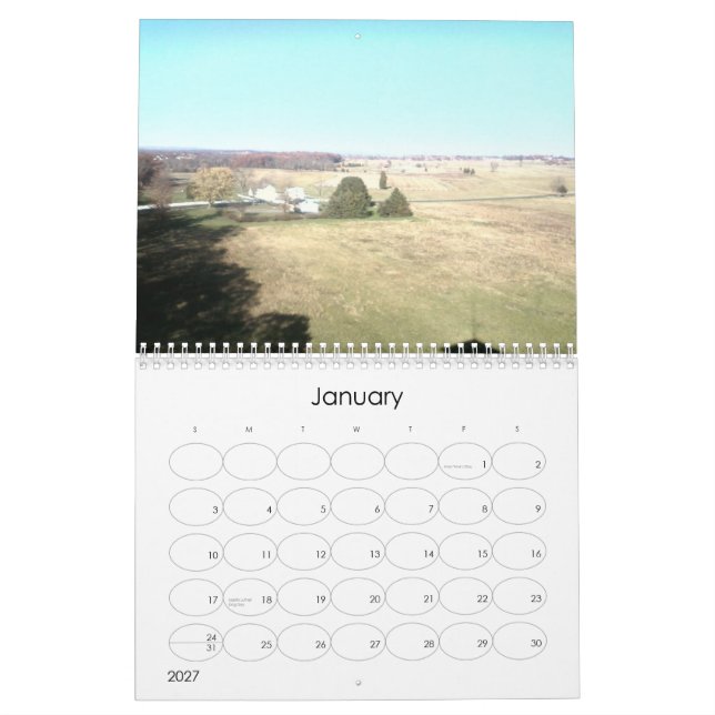Gettysburg - colagem - calendário (Jan 2027)