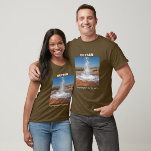 Geyser Erupting Hot Primavera T-shirt em Brown