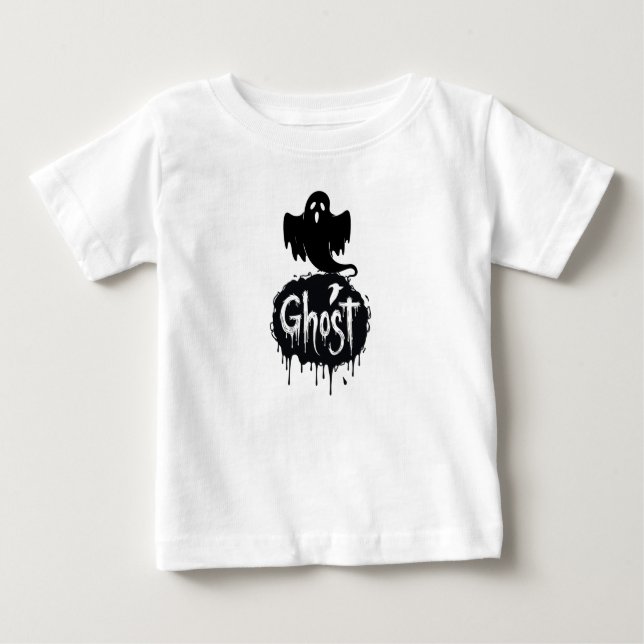 Ghost – Dark Horror Dripping Text Art T-Shirt (Frente)