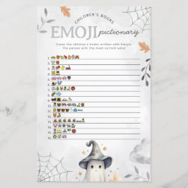 Ghost Emoji Pictionary Game do Halloween