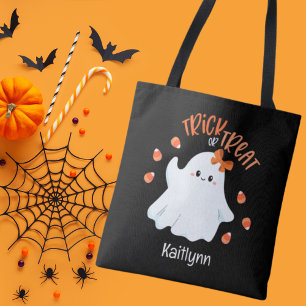 Ghost Galloween Trick ou Trete Tote Bag