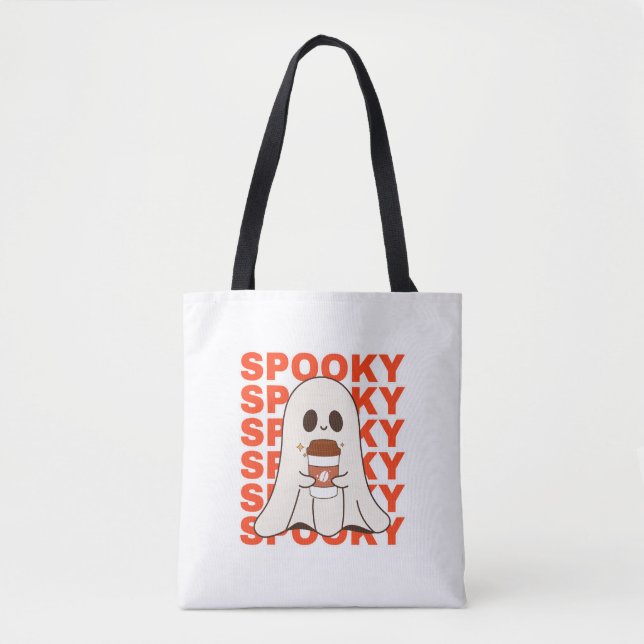 Ghost Halloween Tote Bag Bonito Spooky (Frente)