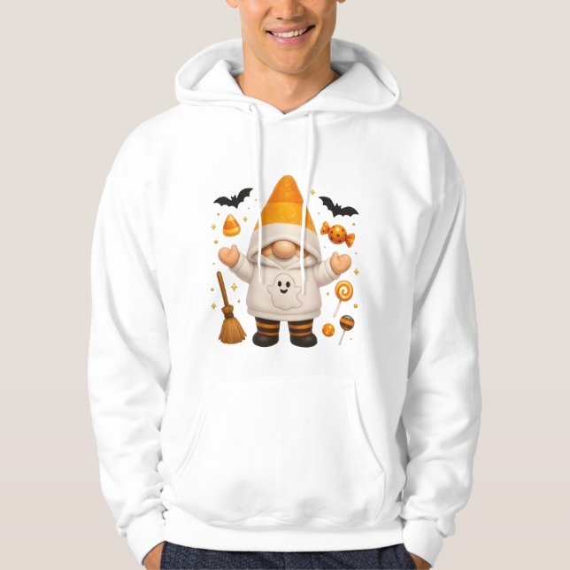Ghost Pumpkin Hoodie: Suéter de Halloween (Frente)