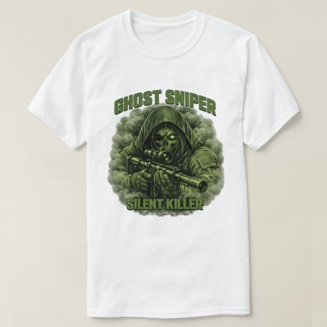 Ghost Sniper Silent Killer Tactical T-Shirt (Frente do Design)
