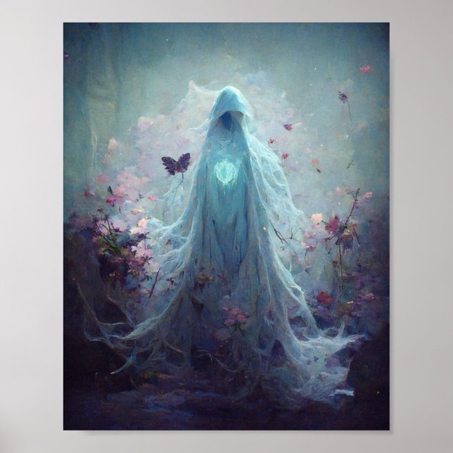Ghosted Fae Fantasy Art Poster (Frente)