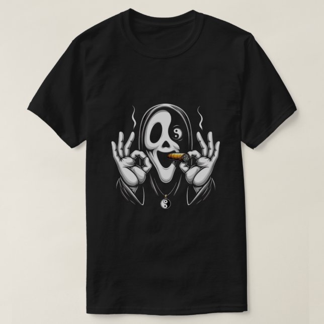 Ghostface Zen – Camiseta Chill in Chaos (Frente do Design)