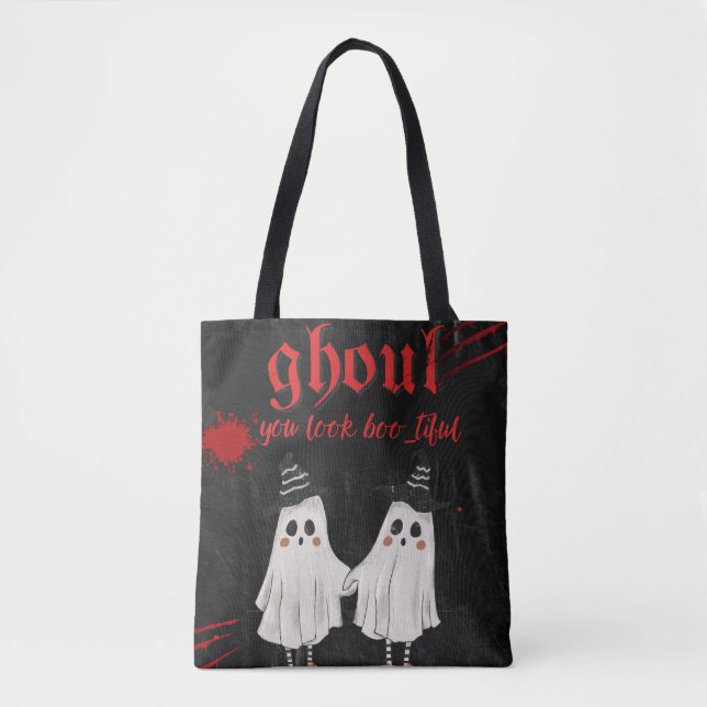 Ghoul You Look Boo-tiful  Funny Halloween Tote Bag (Frente)