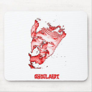 Ghoulardi (vermelho/transparente) Mousepad