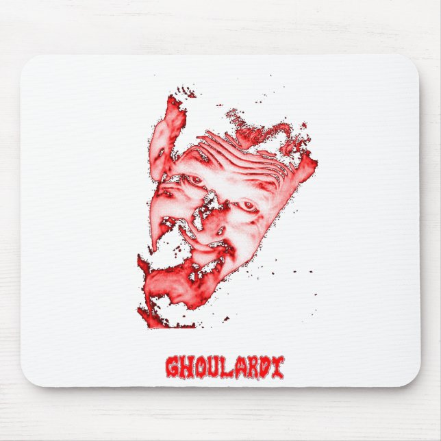 Ghoulardi (vermelho/transparente) Mousepad (Frente)