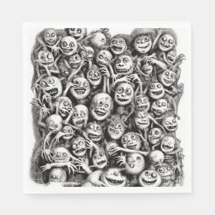 Ghouls - guardanapos de madeira de papel