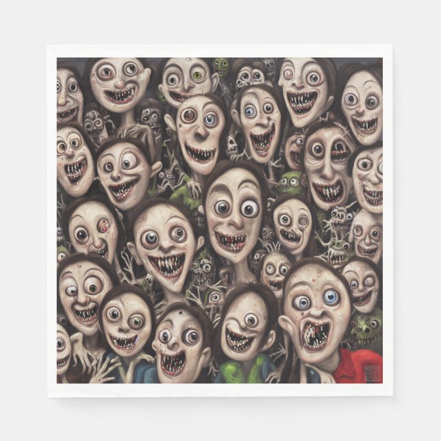 Ghouls - guardanapos de madeira de papel (Frente)