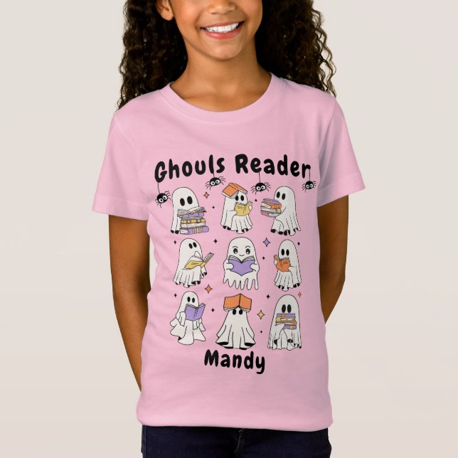 Ghouls Reader Books T-Shirt (Frente)