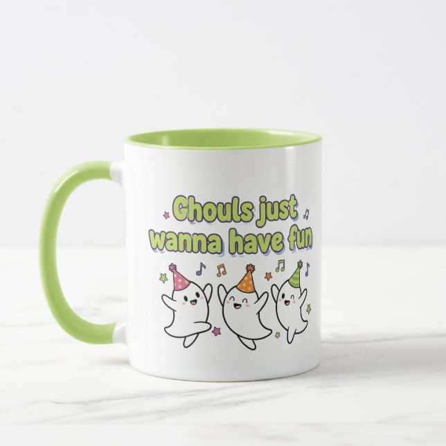 Ghouls Só Quer Divertir-Se Na Caneca De Halloween (Esquerda)