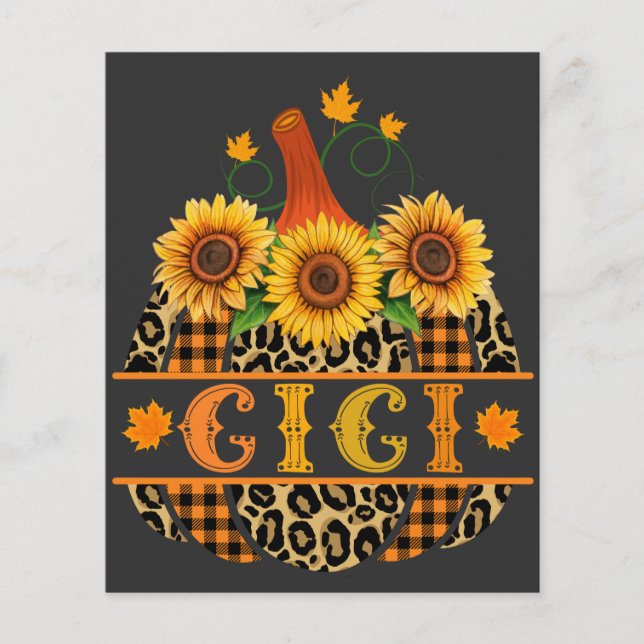 Gi Pumpkin Leopard Imprimir Xadrez de Búfalo de Gi (Frente)