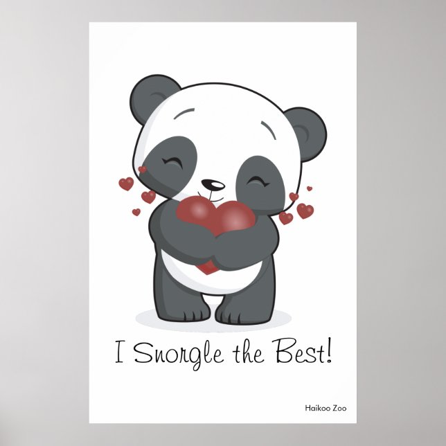 Giant 'I Snorgle the Best!' Panda Poster (Frente)