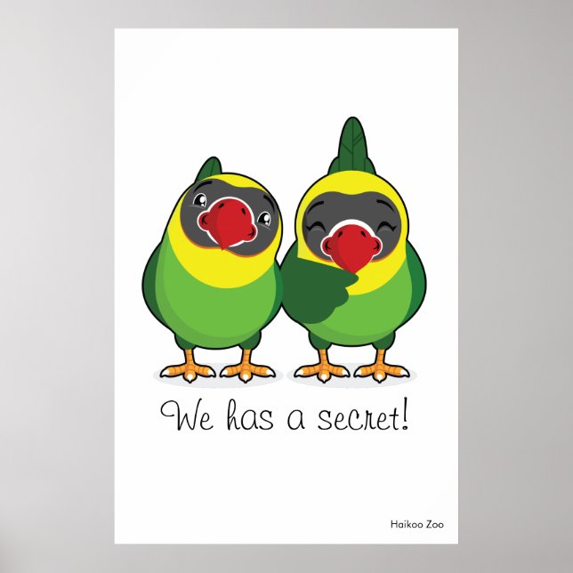 Giant 'Nós temos um segredo!' Lovebird Poster (Frente)