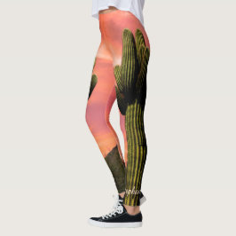 Giant Saguaro Cactus, Leggings de Nomes Personaliz