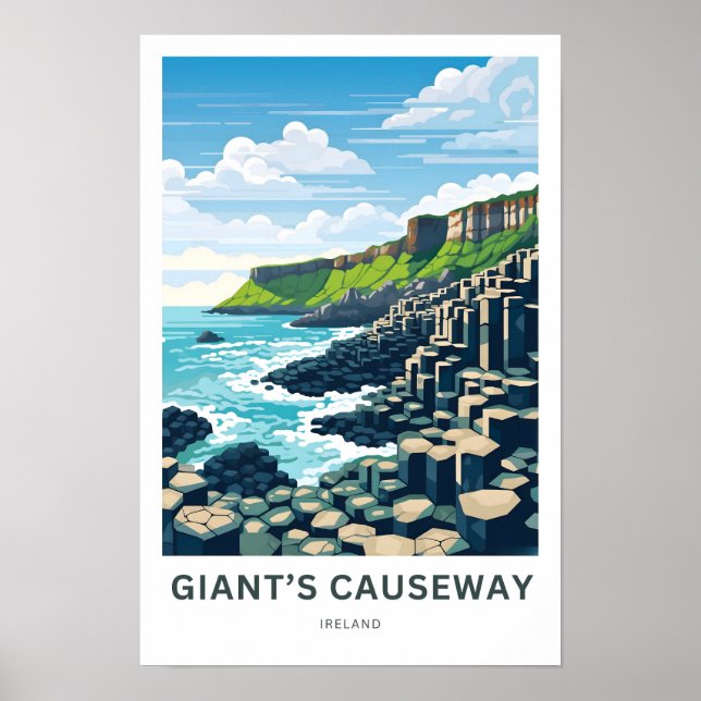 Giant's Causeway Ireland Viagem Impressão (Frente)