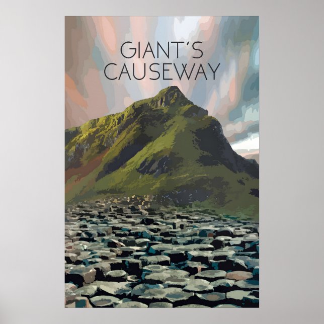 Giants Causeway Travel Poster (Frente)