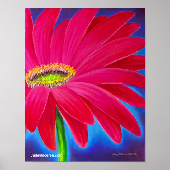 Giclee de Arte Flor Rosa-Rosa - Poster (Frente)