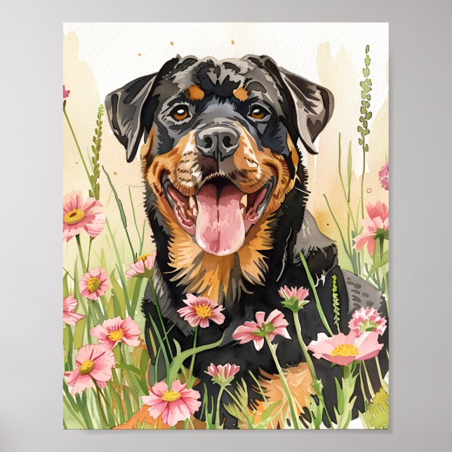 Gift de Poster Rottweiler para Arte de Parede dos  (Frente)