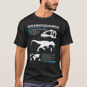 Giganotossauro Folha de Fatos T-Shirt