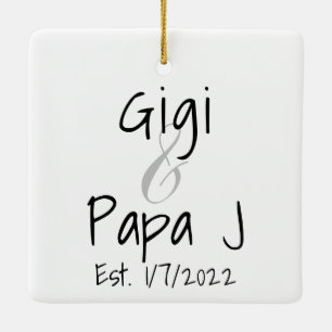 Gigi e Papa J Primeiro Ornamento neto