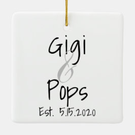 Gigi e Pop Primeiro Ornamento neto