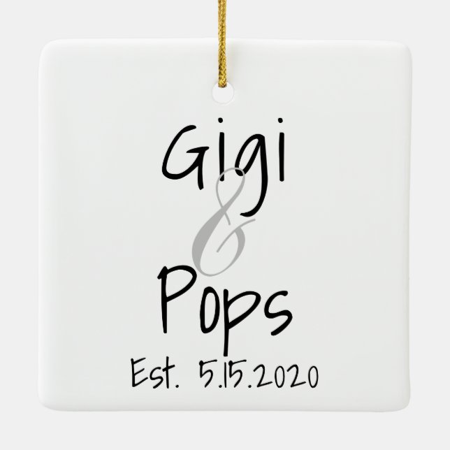 Gigi e Pop Primeiro Ornamento neto (Verso)
