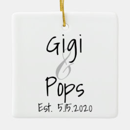 Gigi e Pop Primeiro Ornamento neto