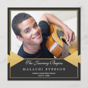 Gilded   Convite para Festa de formatura de fotos