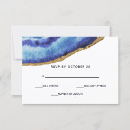 Gilt Agate Wedding Invtions rsvp