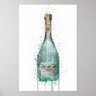 Gin Bottle Wall Art Impressão 'Harbor'