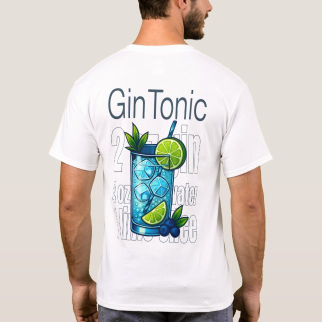 Gin Tonic T-Shirt – Crisp Botanical Cocktail (Verso)