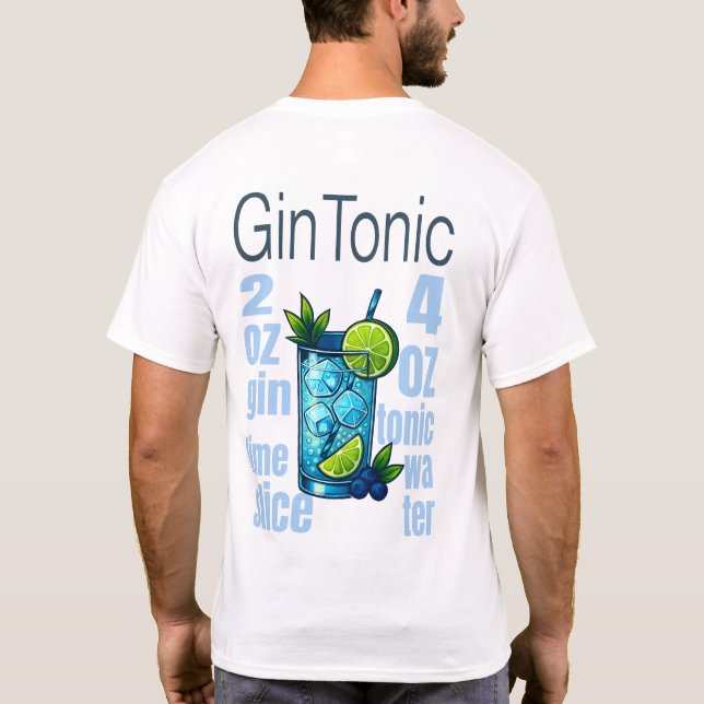 Gin Tonic T-Shirt – Crisp Botanical Cocktail (Verso)