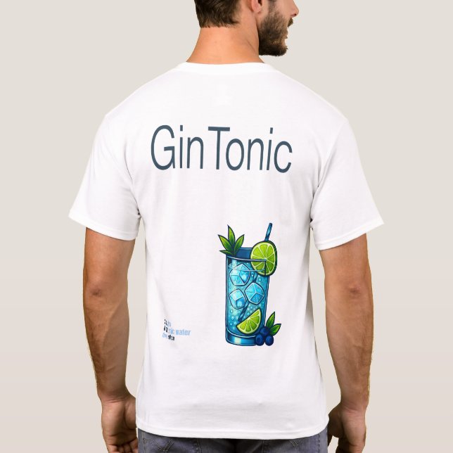 Gin Tonic T-Shirt – Crisp Botanical Cocktail (Verso)