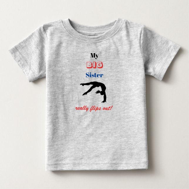Ginástica "Minha Irmã Mais Velha" Camiseta Flips (Frente)