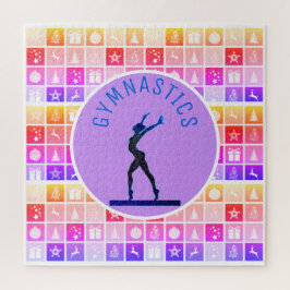 Ginástica Natal Themed Rainbow Quebra-cabeça