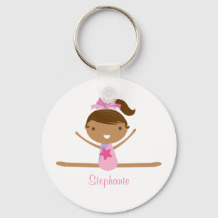 ginástica personalizada dividiu garotas chaveiro