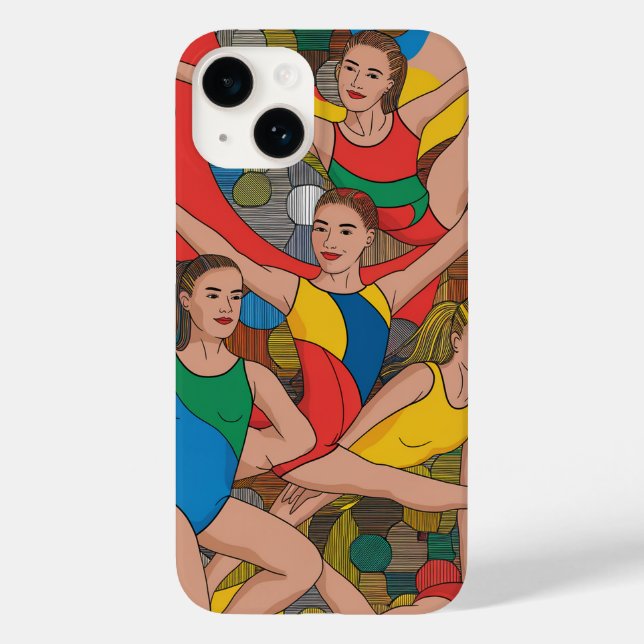 Ginástica Raparigas Acro Dançarinas Padrão colorid (Verso)