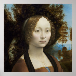 Ginevra de' Benci por Leonardo da Vinci - poster