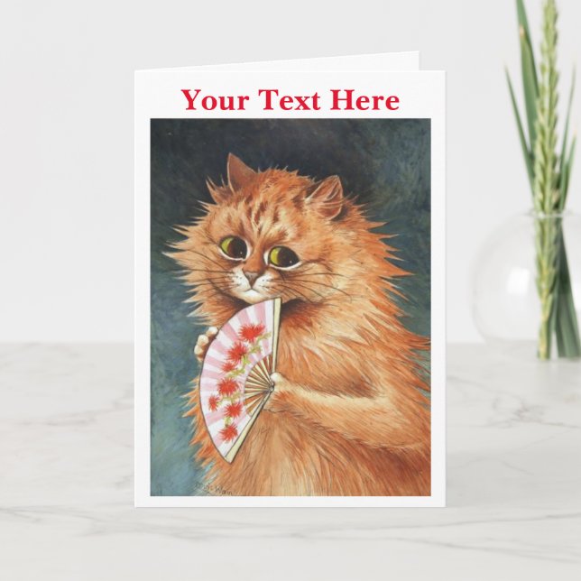 Ginger Cat - Cartões de agradecimentos Louis Wain (Frente)