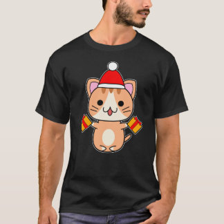 Ginger Papais noeis Cat com T-Shirt Clássico com p