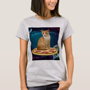 GINGER PIZZA CAT EM T-shirts engraçadas no espaço