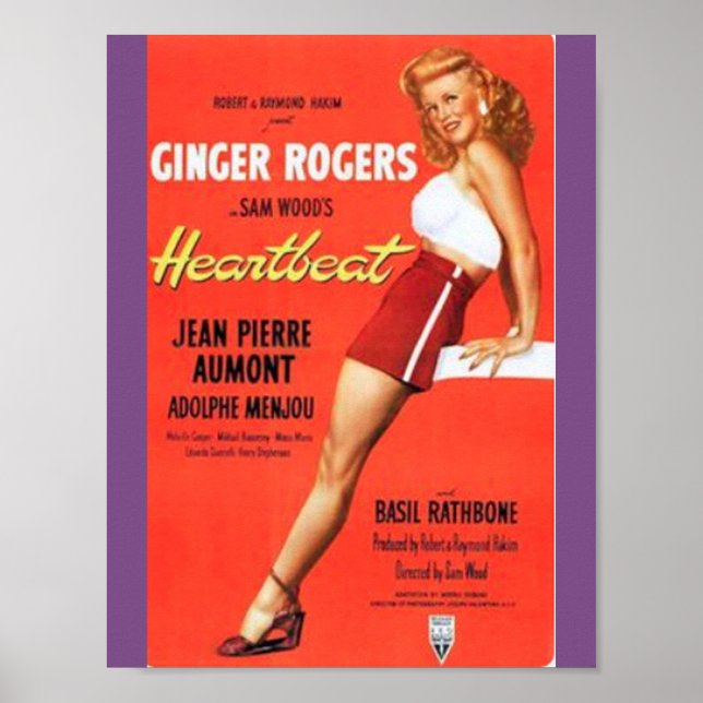 Ginger Rogers Heartbeat Poster (Frente)