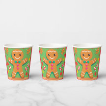 Gingerbird Man Natal Folidy Party Paper