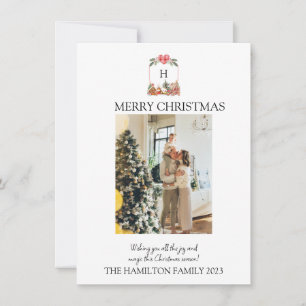 Gingerbird Village Crest com Cartão de Natal Fotog